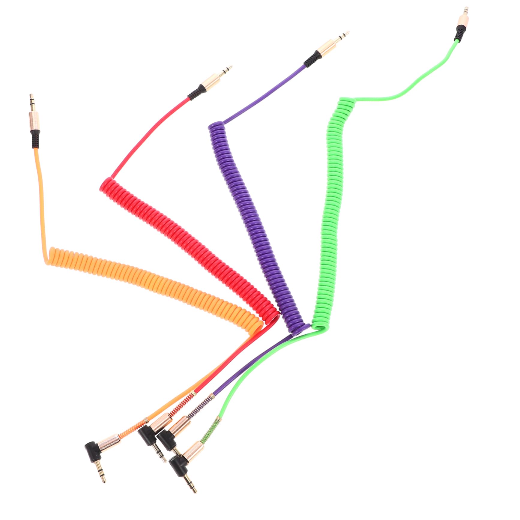 Cable de audio de 3,5mm resistente con conector en ángulo contra roturas 8