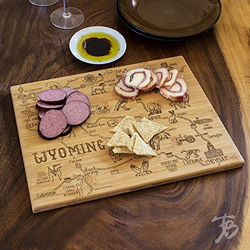 Tabla de cortar madera forma Wyoming 36x28x1.6 cm miniatura 2