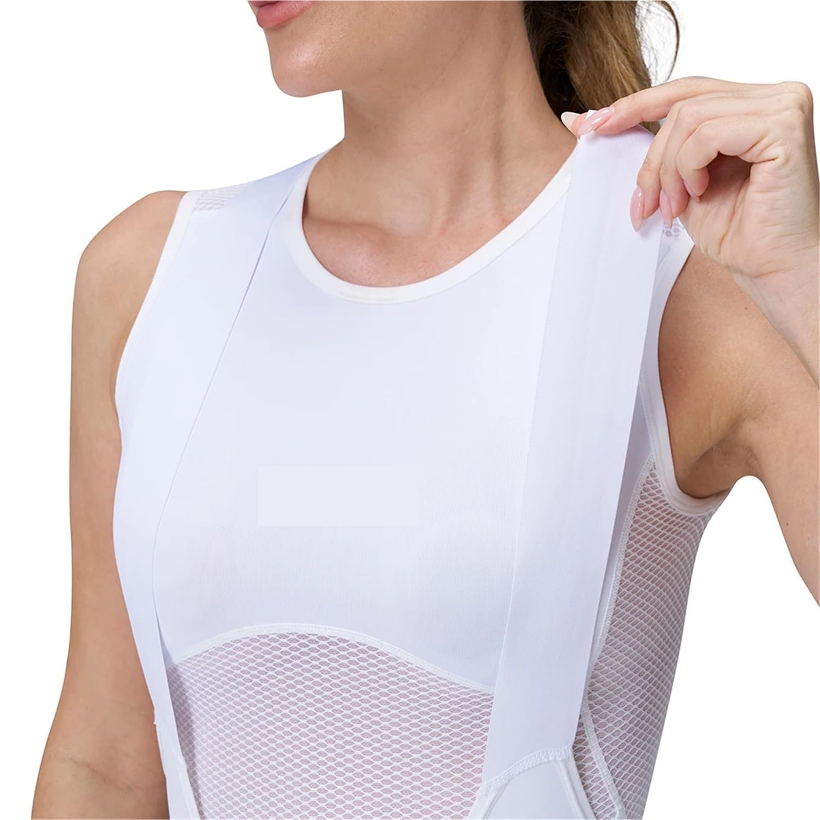 Pantaloncini con Bretelle da Ciclismo Donna, Pantaloni Bicicletta a Vita Alta, Pad 6 Ore, Pantaloncini Aderenti, Bici Strada per Il Ciclismo E Gli Sport all'Aria Aperta
