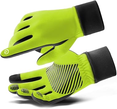 Winter Thermal Cycling Gloves Men Women Touch Screen Anti-Slip Water Resistant Windproof in Cold Weather for Driving,Running,Mountain Bike,Outdoor Sports