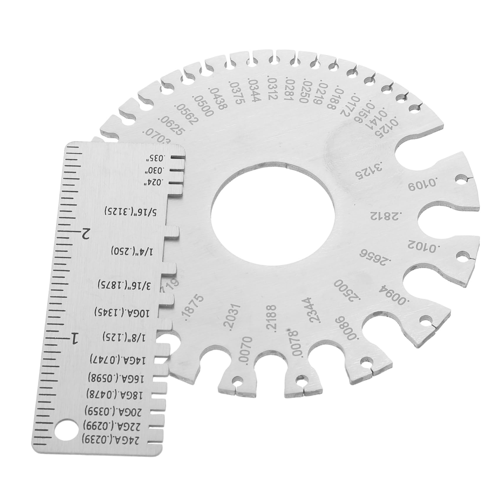 KICHOUSE Wire Gauge Tool Dual Side Metal Sheet Thickness Gauge Measuring Device for Sheet Metal Work