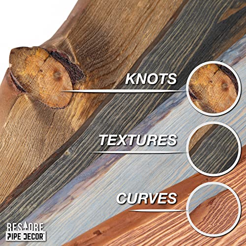Pipe Decor 36” Sustainable Sunset Cedar Live Edge Wood Shelf (Wood Only) 2-Pack #TOP5