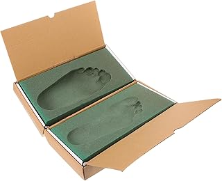 Mobestech Box DIY Footprint Foam Mold Footprint Mold Kit Foot Impression Foam Mold Foot Casting Kit Foam Foot Mold Casting Kit Stamping Foam Footprint Casting Kit Kits Foot Model Carton 3D