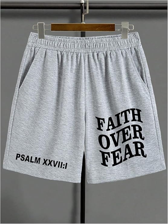 QJQ Men's Letter Graphic Drawstring Waist Shorts Summer Casual Workout Athletic Gym Track Shorts Streetwear - Image 4