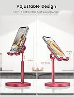 Vista 4 de LISEN Soporte de teléfono celular ajustable para escritorio, computadora de oficina, accesorios de escritorio para iPhone 16, soporte para mujer