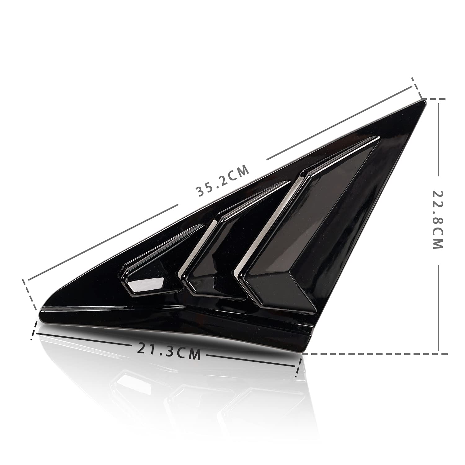 Archaic Persianas de ventana para Honda Civic Type R Hatchback FK7 FK8 2016-2021, cubierta de persiana para Civic de 10ª generación (Negro Brillante)
