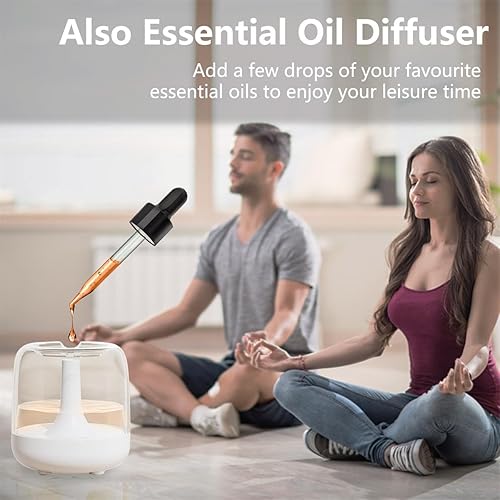 Miniatura 6 de Mini humidificador de niebla fría para el dormitorio del hogar, difusor de aceite esencial de relleno superior de 22.0 fl oz con 7 ajustes de luz