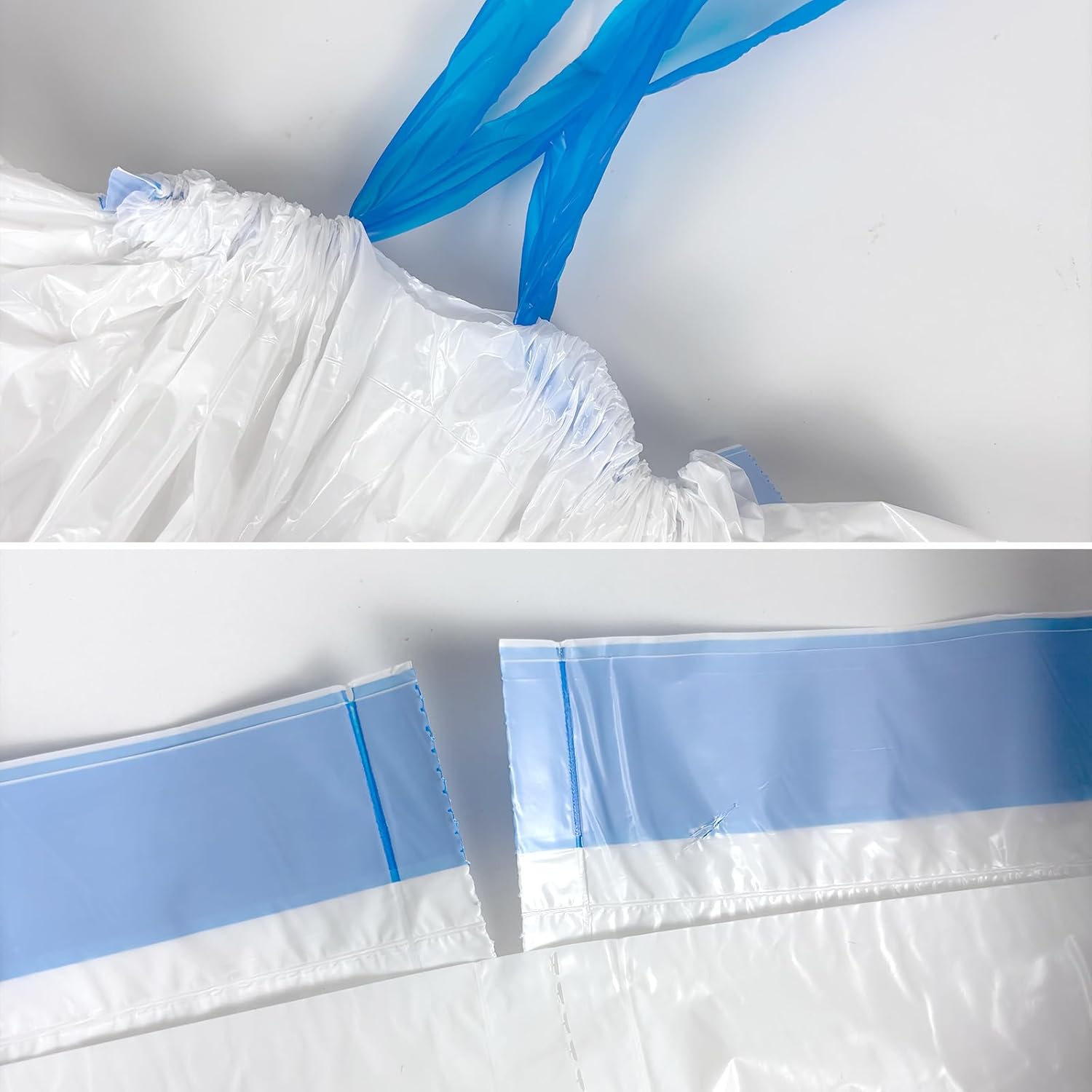 Trash Bags 4 Gallon, 90 Count Drawstring Mini Garbage Bags, Plastic Trash Can Liners for Bathroom Accessories (Black)