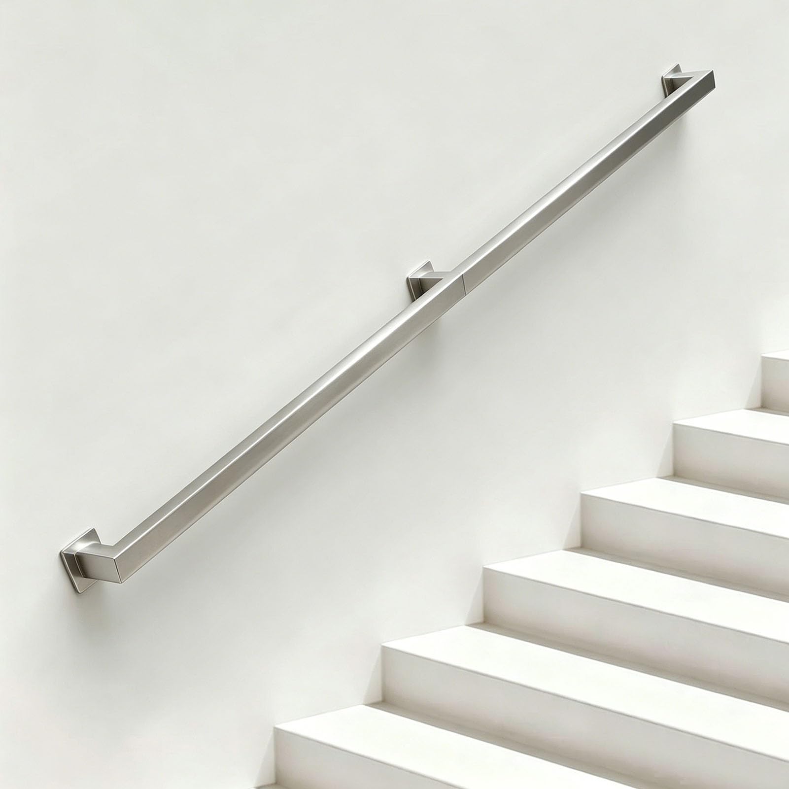 Junvstor Banister Handrails for Stairs, 150cm 3m 350cm 400cm Hand Rails Stairs, Stainless Steel Staircase Rails for Stairs Handrail, Wall Mounted Grab Bar Rail For Indoor Outdoor Steps(8.2ft/250cm)