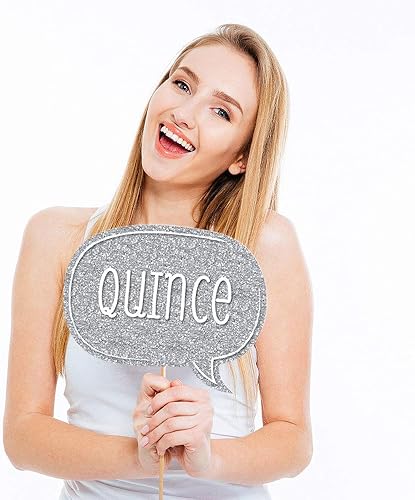 Miniatura 3 de Big Dot of Happiness Quinceanera Purple - Sweet 15 - Kit de accesorios para cabina de fotos para fiesta de cumpleaños, 20 unidades