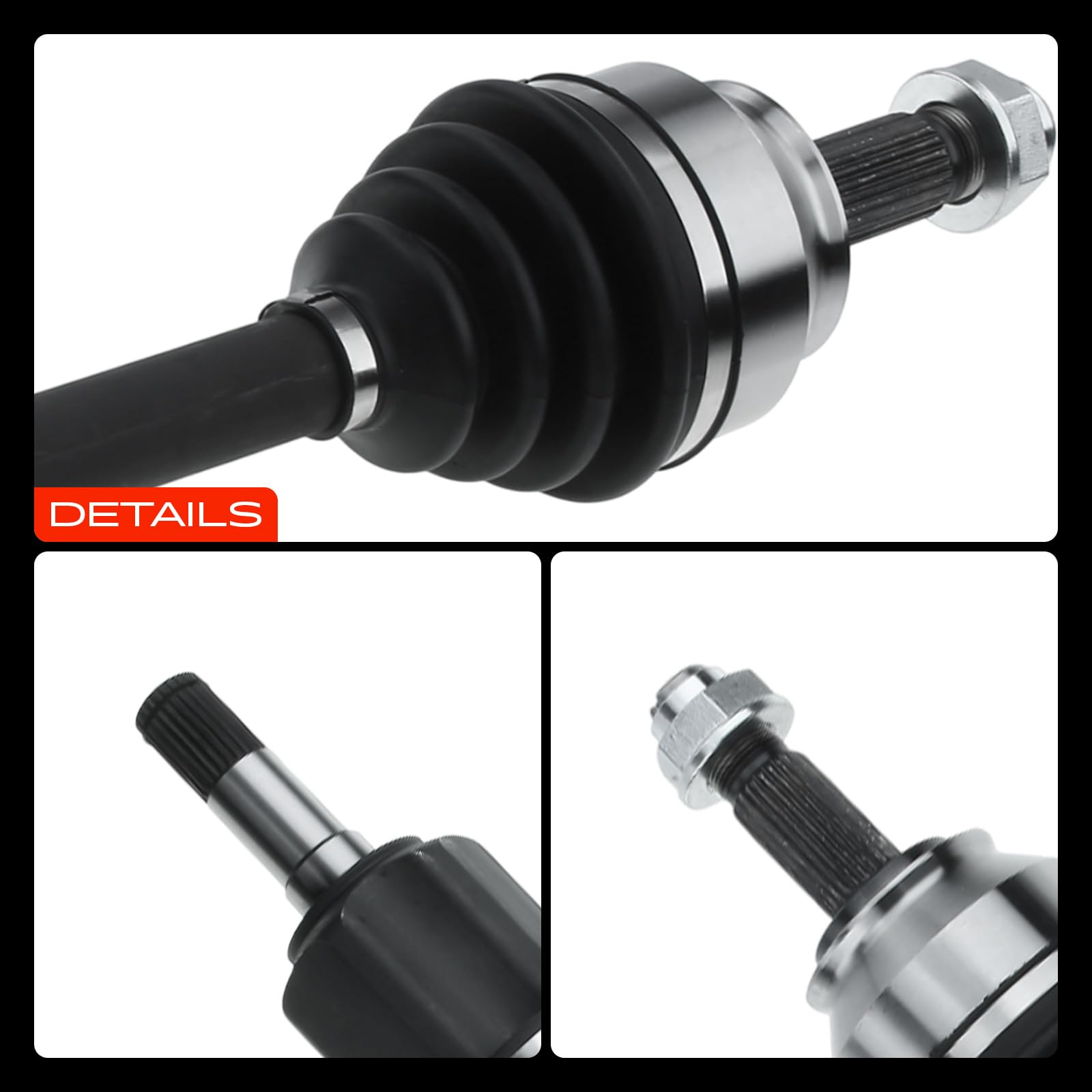 Frankberg Eje motriz Eje de transmisión sin ABS Ring Eje delantero Izquierda Compatible con 147 937 1.9L 2001-2010 156 932 1.9L 2001-2005 156 Sportwagon 932 1.9L 2001-2006 Replace# 46308071
