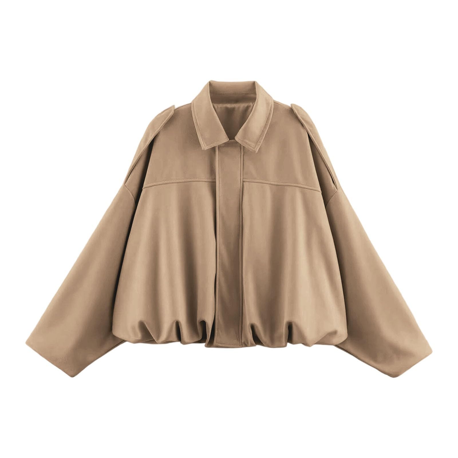 Generisch Lässige, einfarbige, modische Alltagsjacke, leichte Langarm-Jacke mit Reißverschluss, Streetwear-Mantel für den