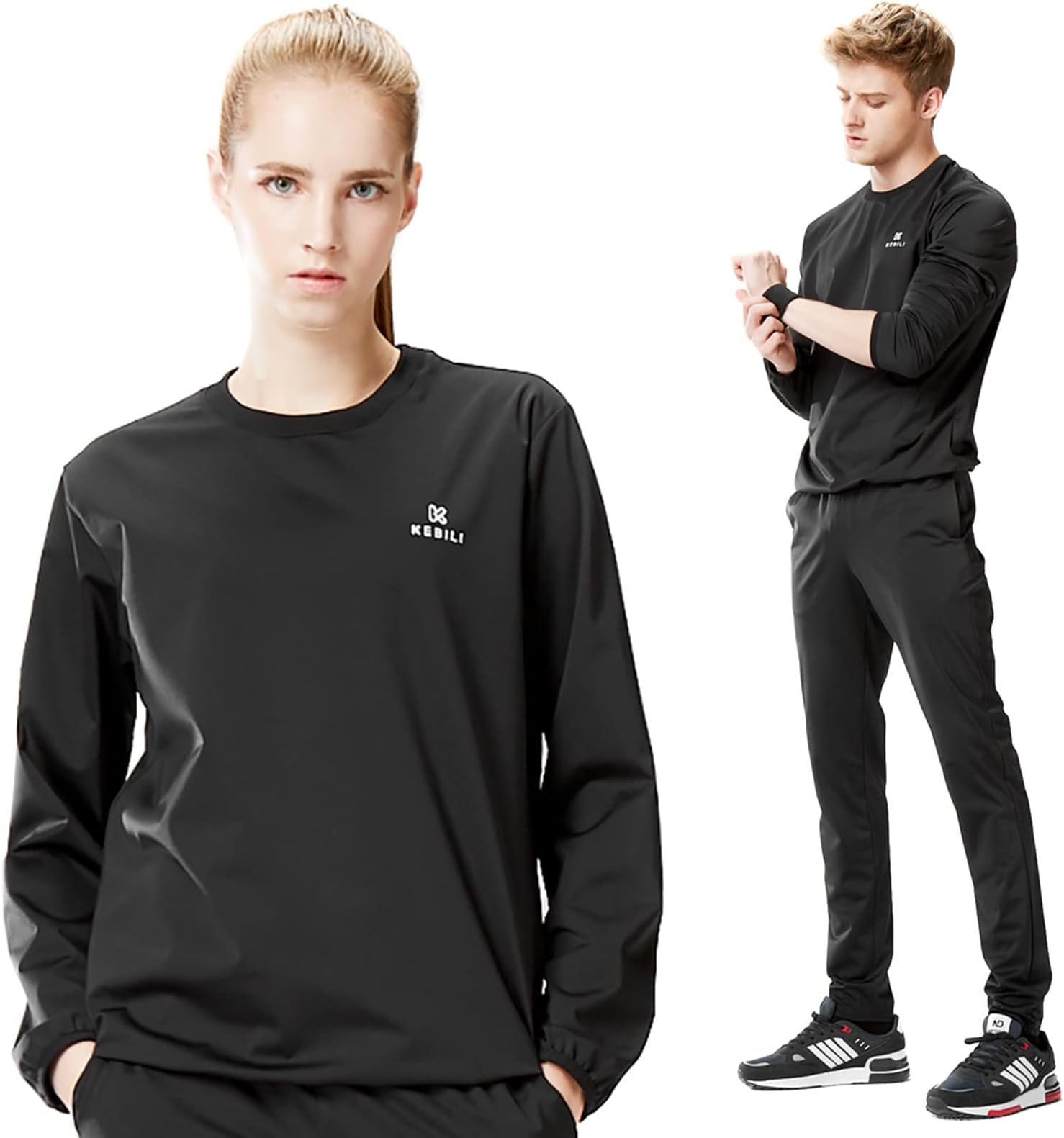 KEBILISauna Suit for Women Weight Loss Gym Workout Exercise Fitness Sweat Suits