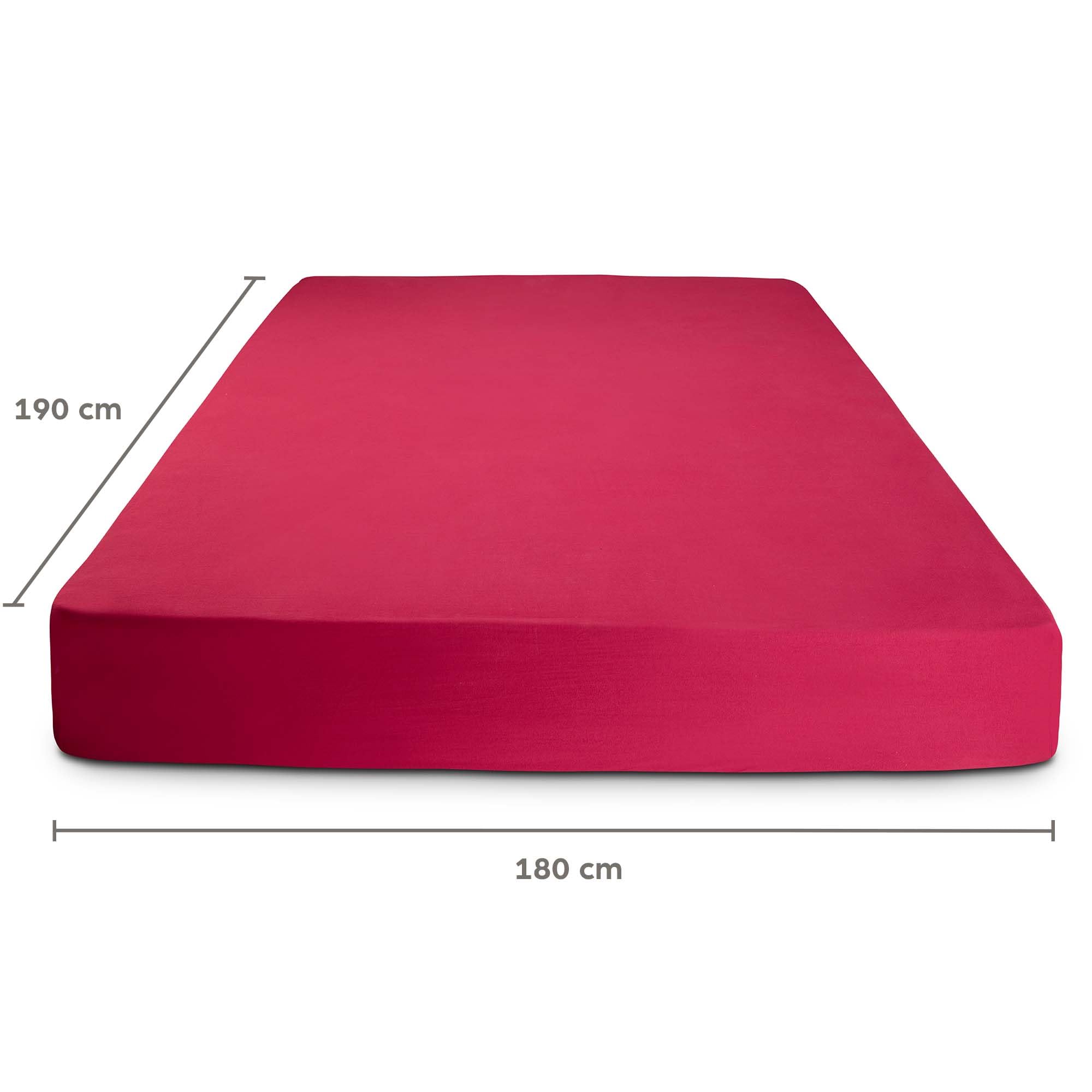 Lenzuola Matrimoniali con Angoli 180x190 cm Bordeaux in Microfibra per Letto King Size con Materasso fino a 30cm Tessuto Anti-Acaro e Ipoallergenico di Alta Qualità Lavabile in Lavatrice