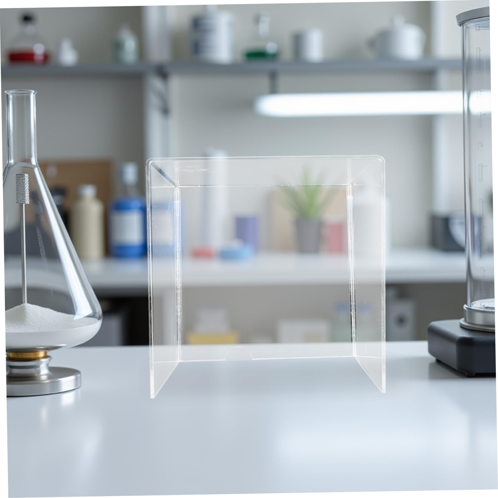 SHINEOFI Escudo Protector Transparente de Acrílico para Báscula Digital Cocina, Desmontable y Resistente a Rayaduras, Adecuado para Uso en Laboratorio