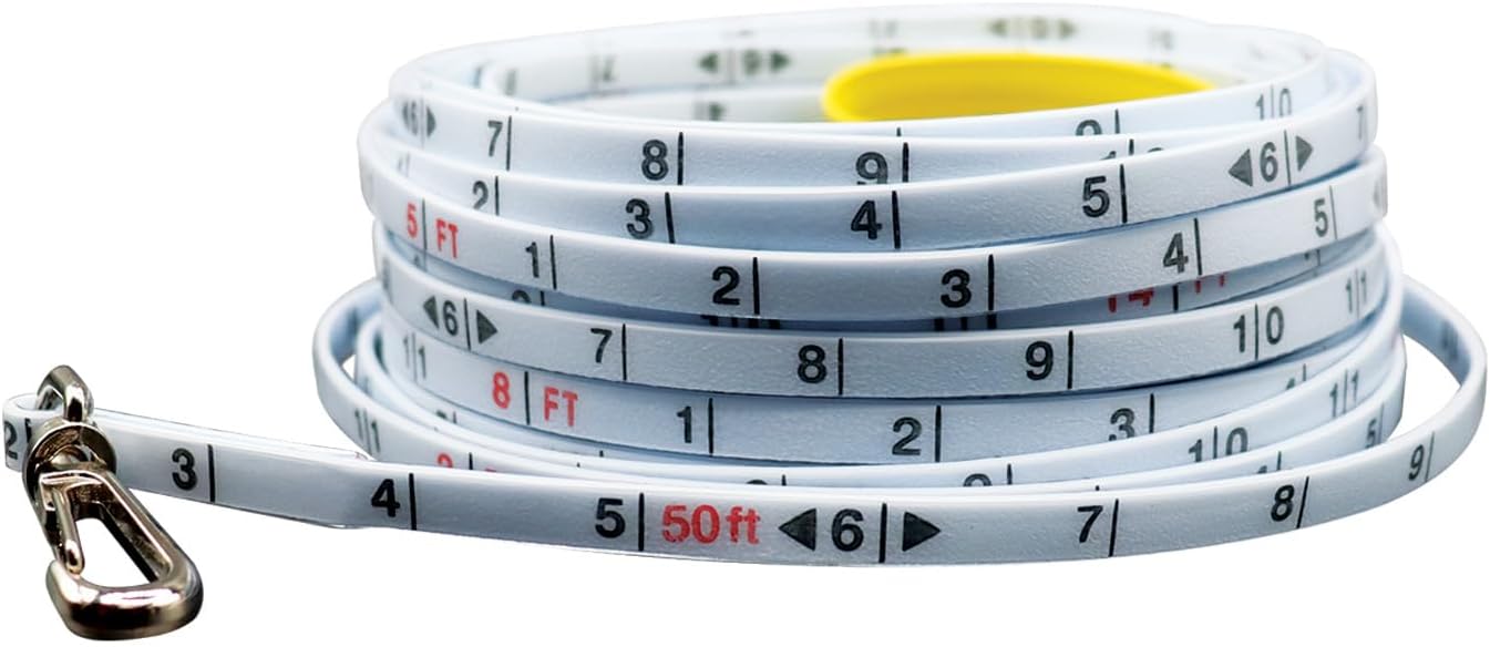 25-Ft Depth Gauge Tape, 1/4-in Wide (Graduations: ft & in)