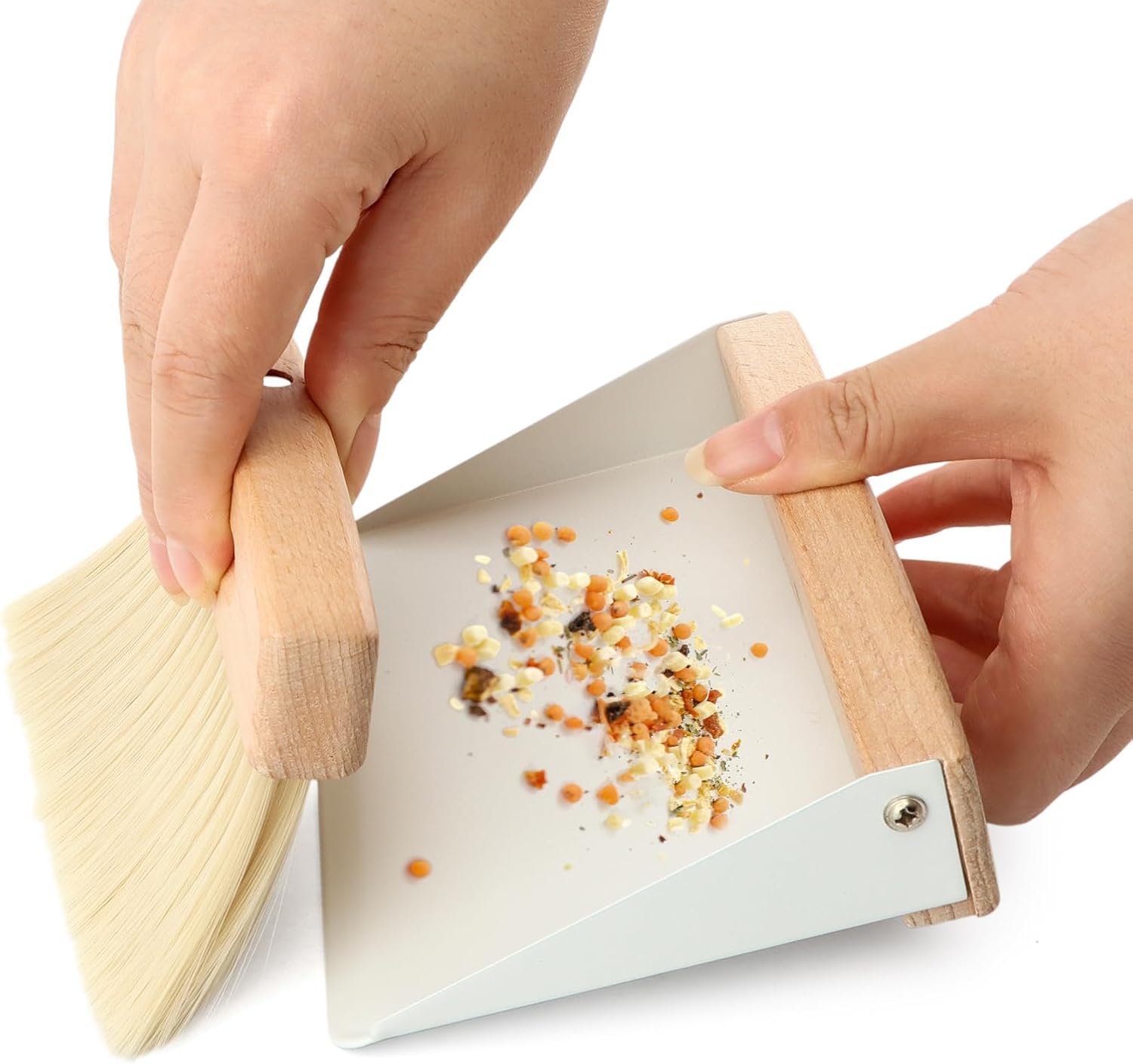Mini Dustpan and Brush Set,Stable Dust Pans with Brush,Easy to Store and Broom and Dustpan Set,Portable Broom and Dustpan for Countertop,Table,Sofa,Furniture,Keyboard,Car,Cabinet