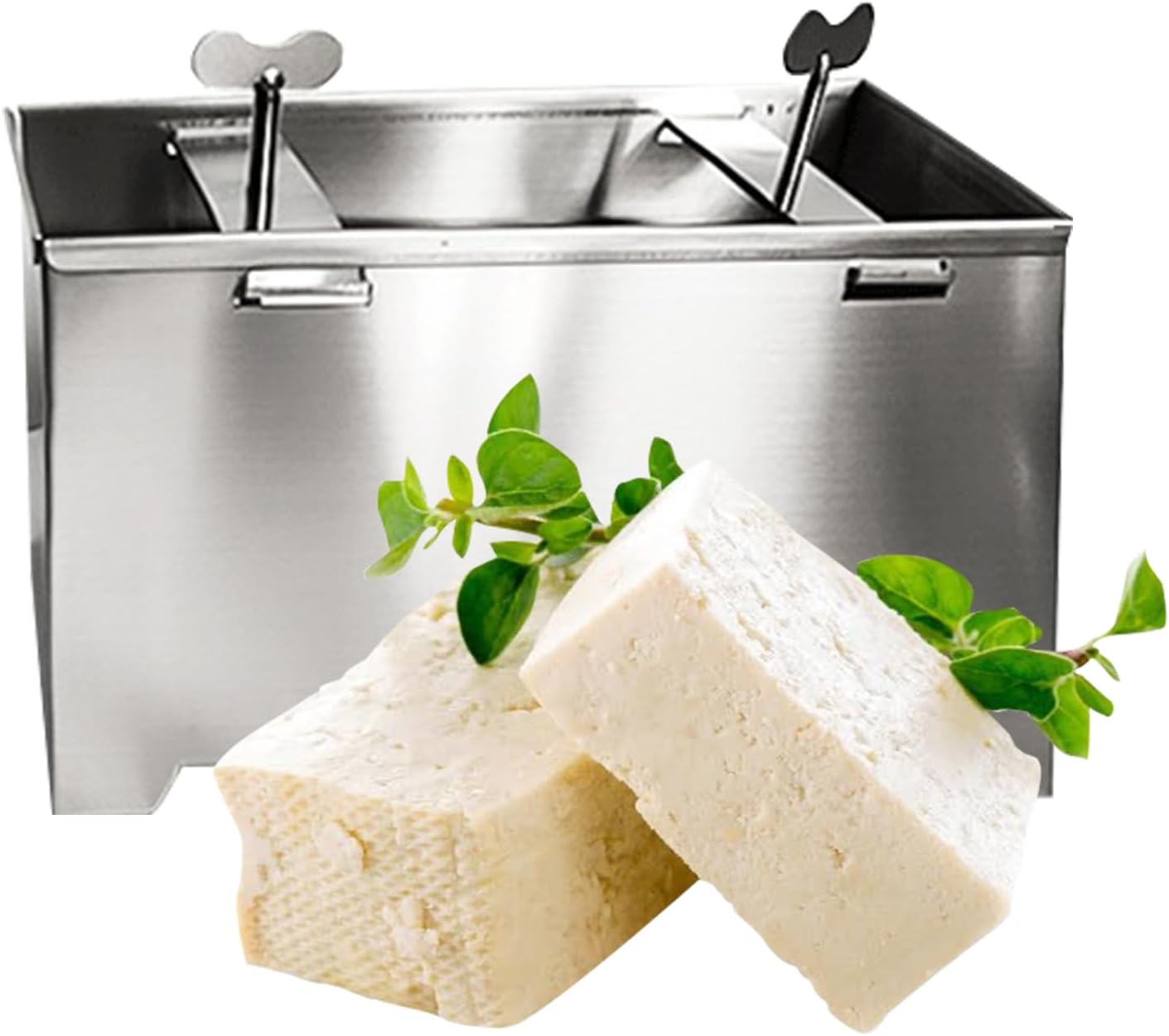 豆腐型 | ステンレス製 手動式,絹ごし豆腐プレス型 大豆食品用 - 家庭用キッチン 商業用レストラン キャンプ ピクニック 手作り