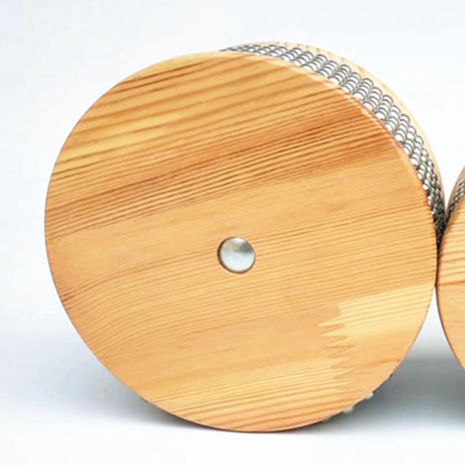 Wooden Cabasa Hand Shaker Fun Percussion Instrument Cabasa Instrument W/Metal Bead, Dia 13cm