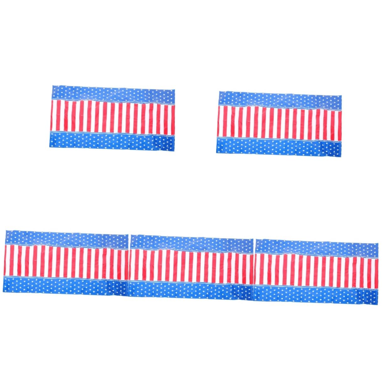 Nappe jetable patriotique décoration de table style ferme Memorial Day x5