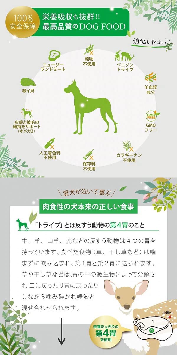 NUTRIPE チキン & グリーントライプ 24缶セット チキン＆グリーントライプ 総合栄養食 穀物不使用 ドッグフード