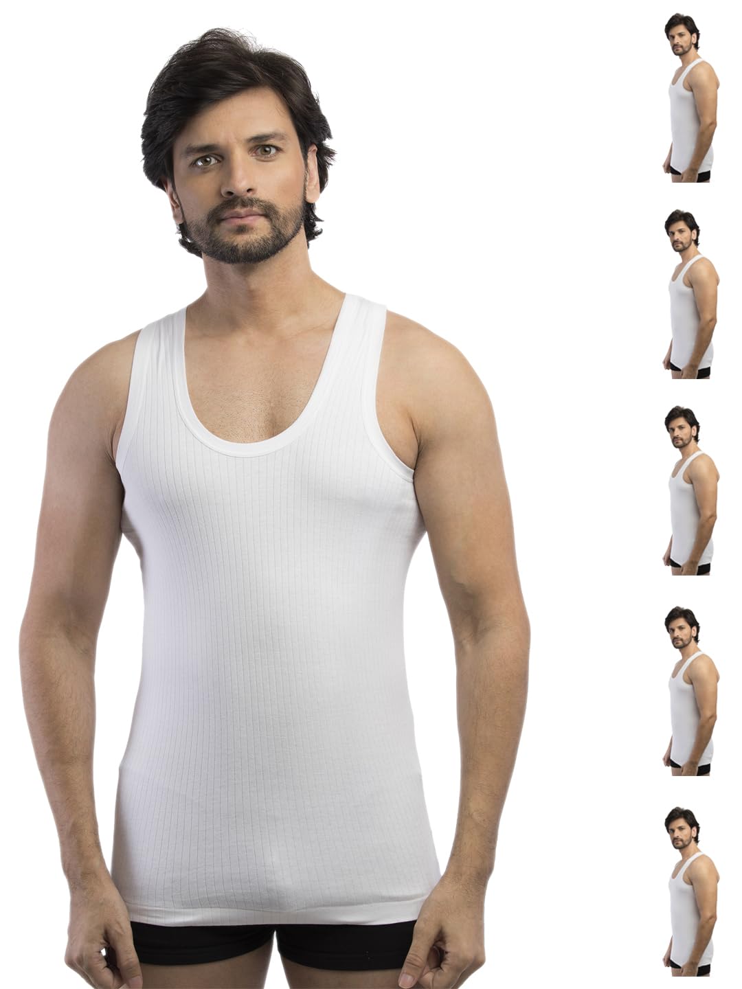 vip Men's Solid Regular Vest (Linear_White_RN_PO6_80-picture-12