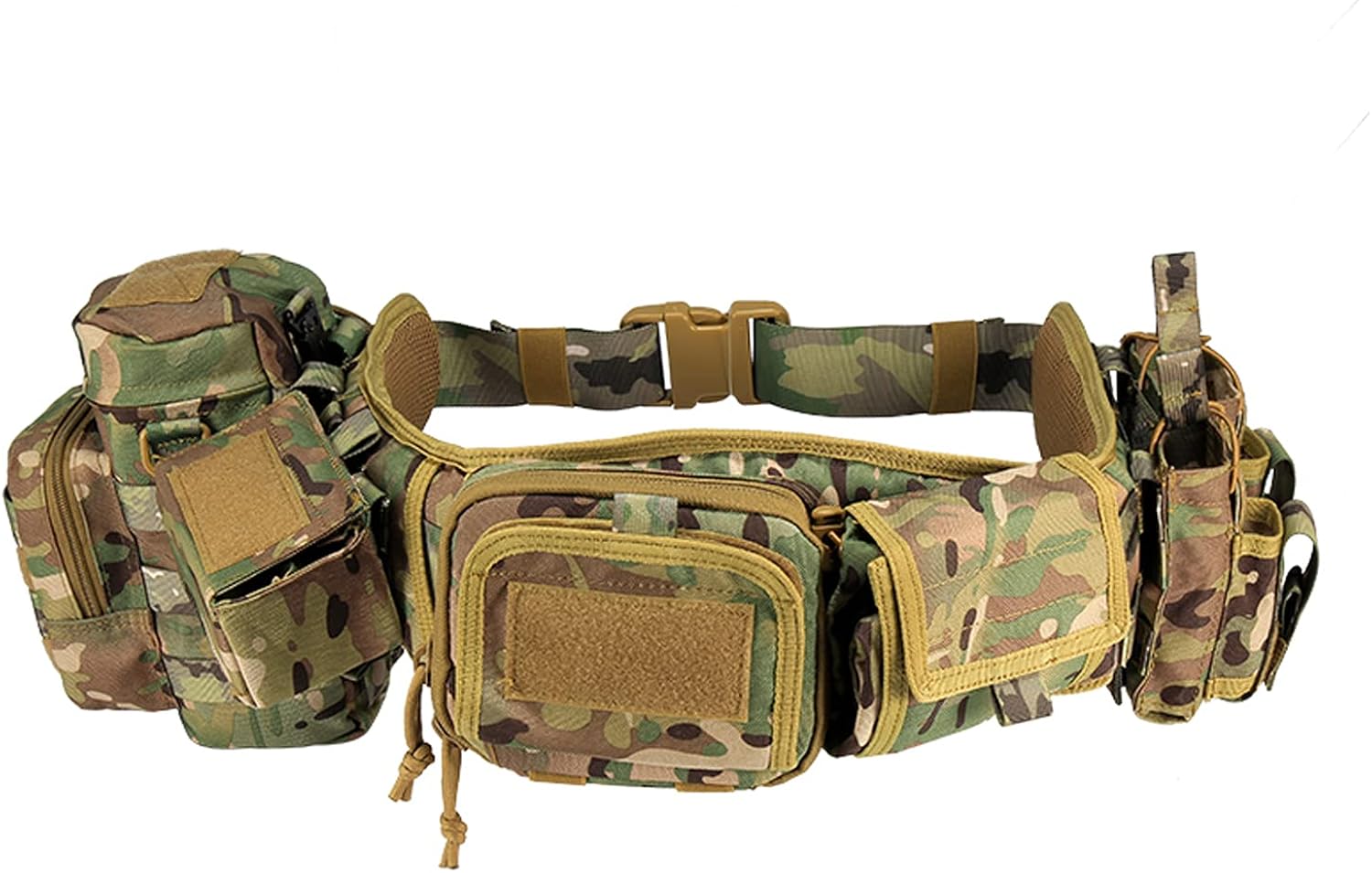 Camo CAMO 5 in 1 Tactical Duty Padded Belts for Law Enforcement Modular Heavy Equipment Police Duty Utility Belt with Pouches 148CM : Sports & Outdoors