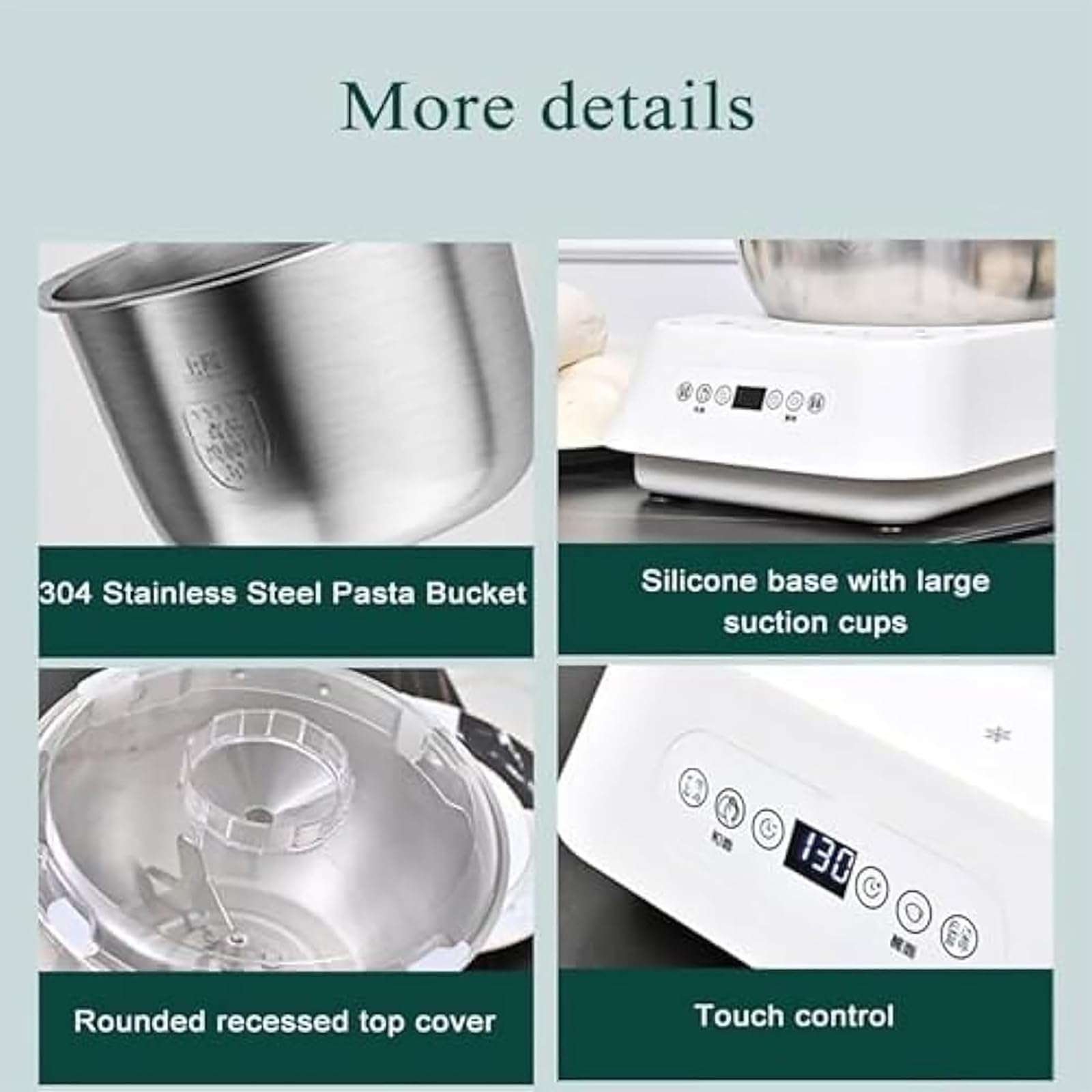 Chef Machine Home Pasta Maker 5l Grande capacità in Acciaio Inossidabile 304 Fermentazione a Temperatura costante Timer Intelligente Adatto per la Cucina Quotidiana