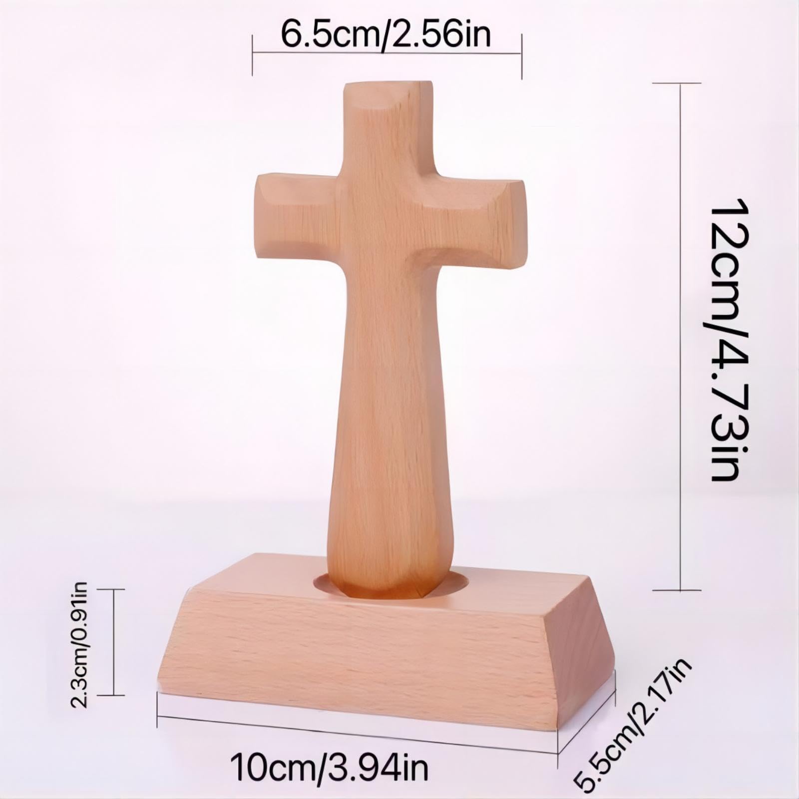 Floatdream Holzkreuz Mit Basis - Rustikale Tischdekoration Für Wohnzimmer & Ostergeschenk