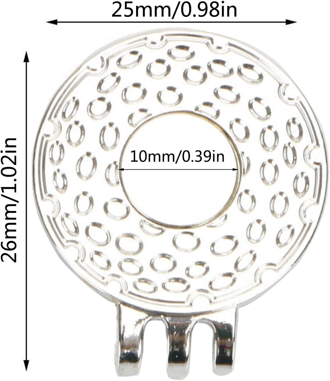 review Chenfly Magnetic Golf Ball Marker Hat Clip - 25mm Golf Ball Aiming Marker Bracket,Magnetic Golf Cap Clip for Easily Attach to Manufacturer