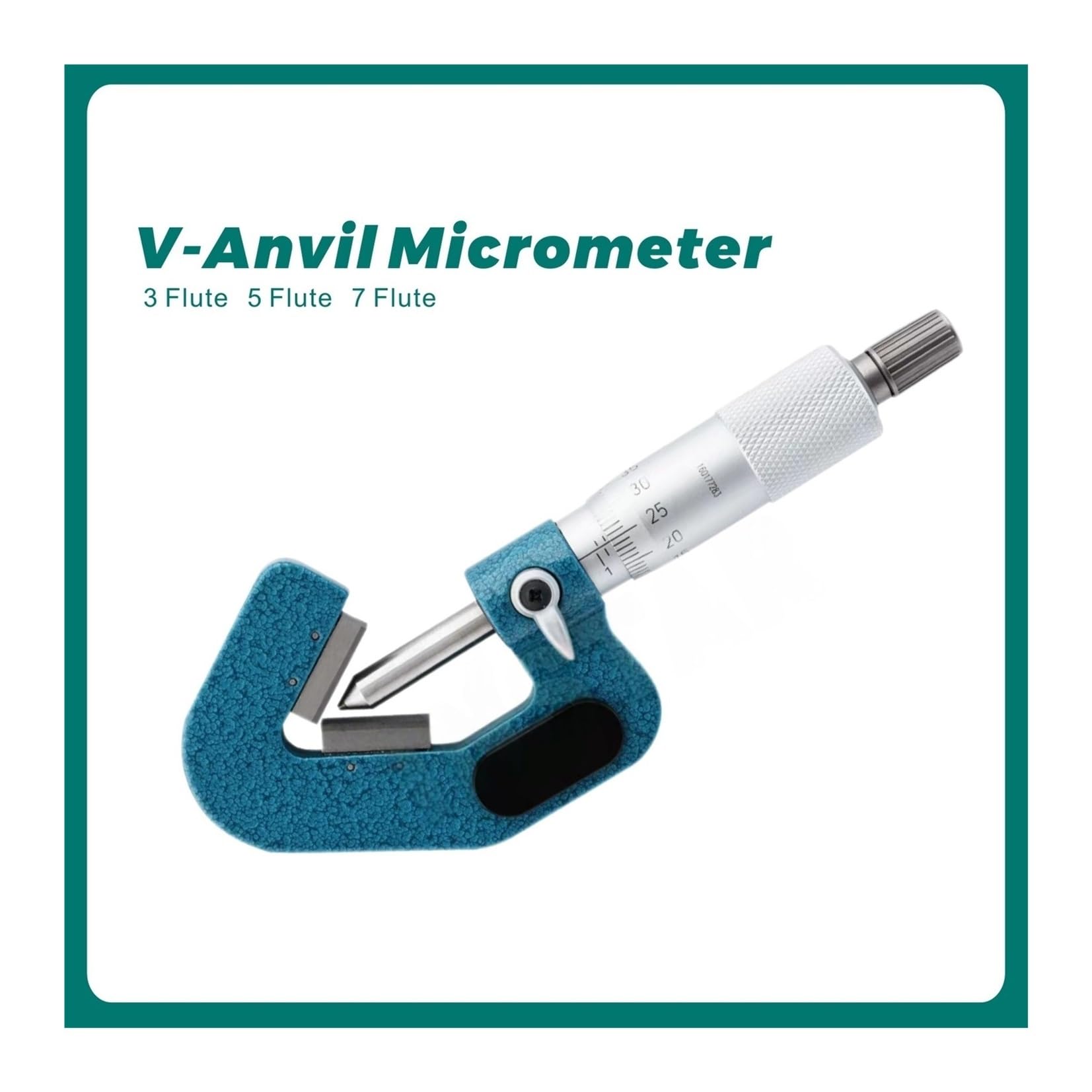 Micrometro Meccanico a Tre Lame con Incudine a V, Campo di Misura: 1-15 mm, 5-20 mm, 5-25 mm, 20-35 mm, 35-50 mm, 50-65 mm, con Una precisione di 0,01 mm.,5-20mm-5 F,5-20mm-5 Flute