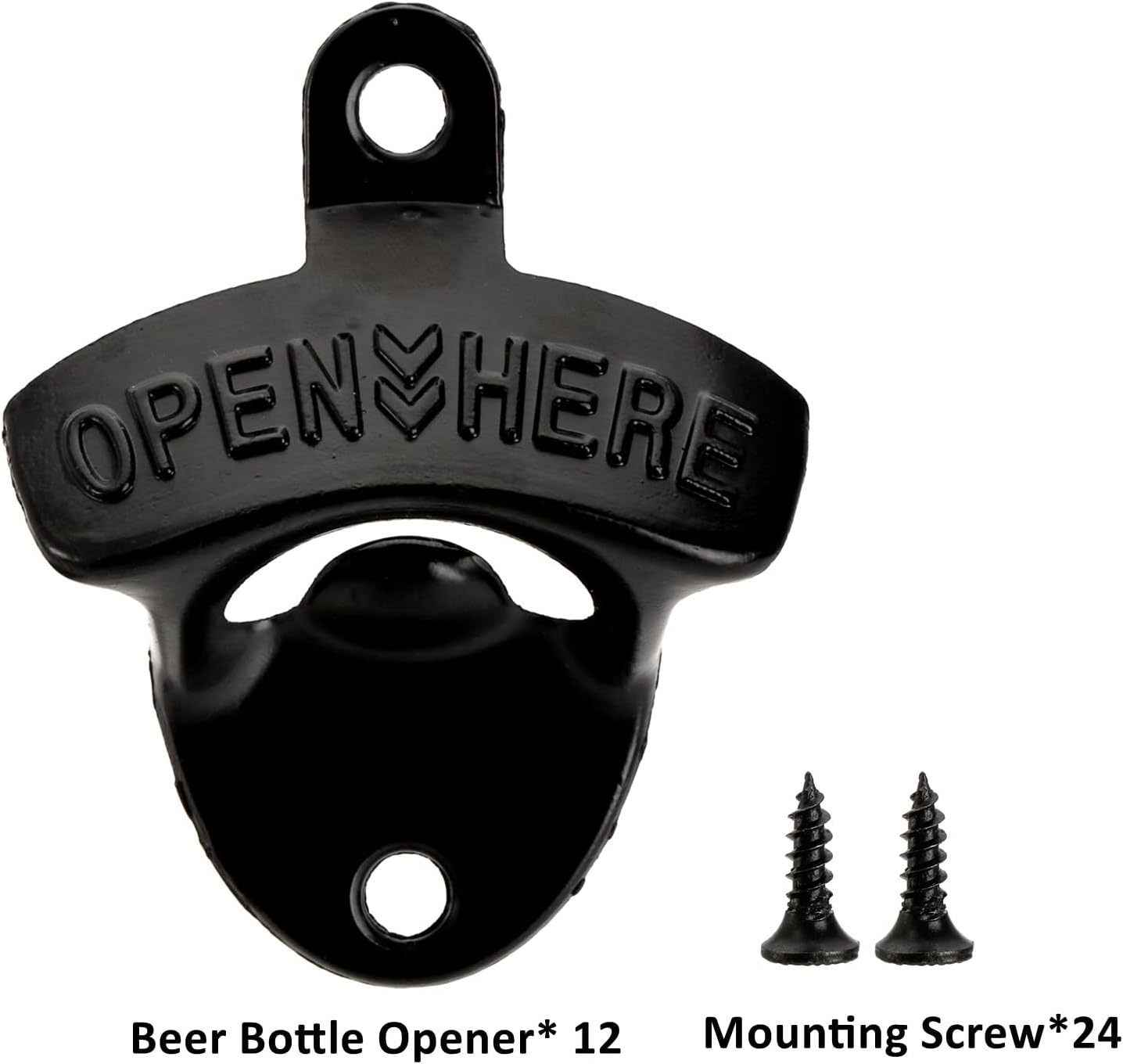  12-Piece Wall Mounted Vintage Metal Bottle Opener for Bar, KTV, Home and Outdoor thumbnail