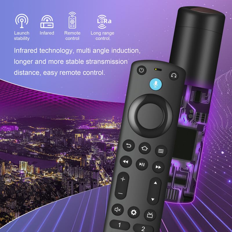 Image of Replacement Remote for FireSeries, Insignia Smart TVs Stick and TVs Cube, Voice Remote Compatible with TVs Stick(2nd /3rd Gen /Lite /4K /4K Max), Smart TVs 3rd Gen & TVs Cube(1st /2nd Gen), PRO Remote