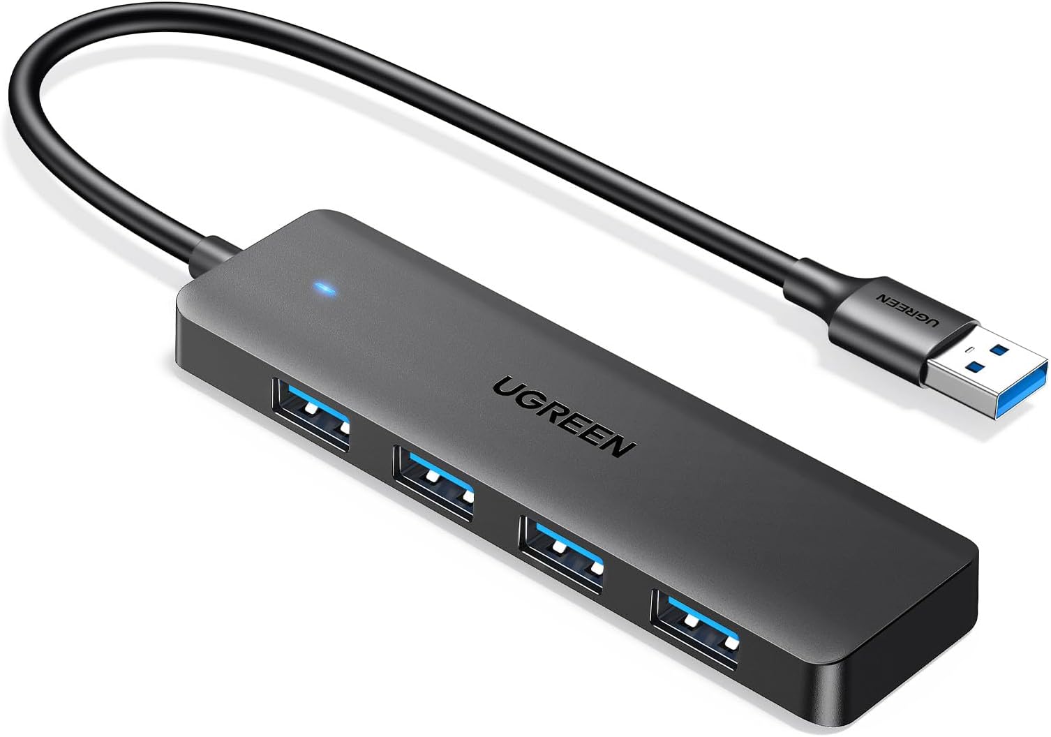 UGREEN USB Hub 3.0, USB Splitter 4 Port Ultra Slim with 5Gbps Data Transfer, USB Extender for Mouse, Keyboard, Flash Drive, Card Reader, Printer, Compatible with Laptop, Desktop PC, Xbox, PS5, etc.