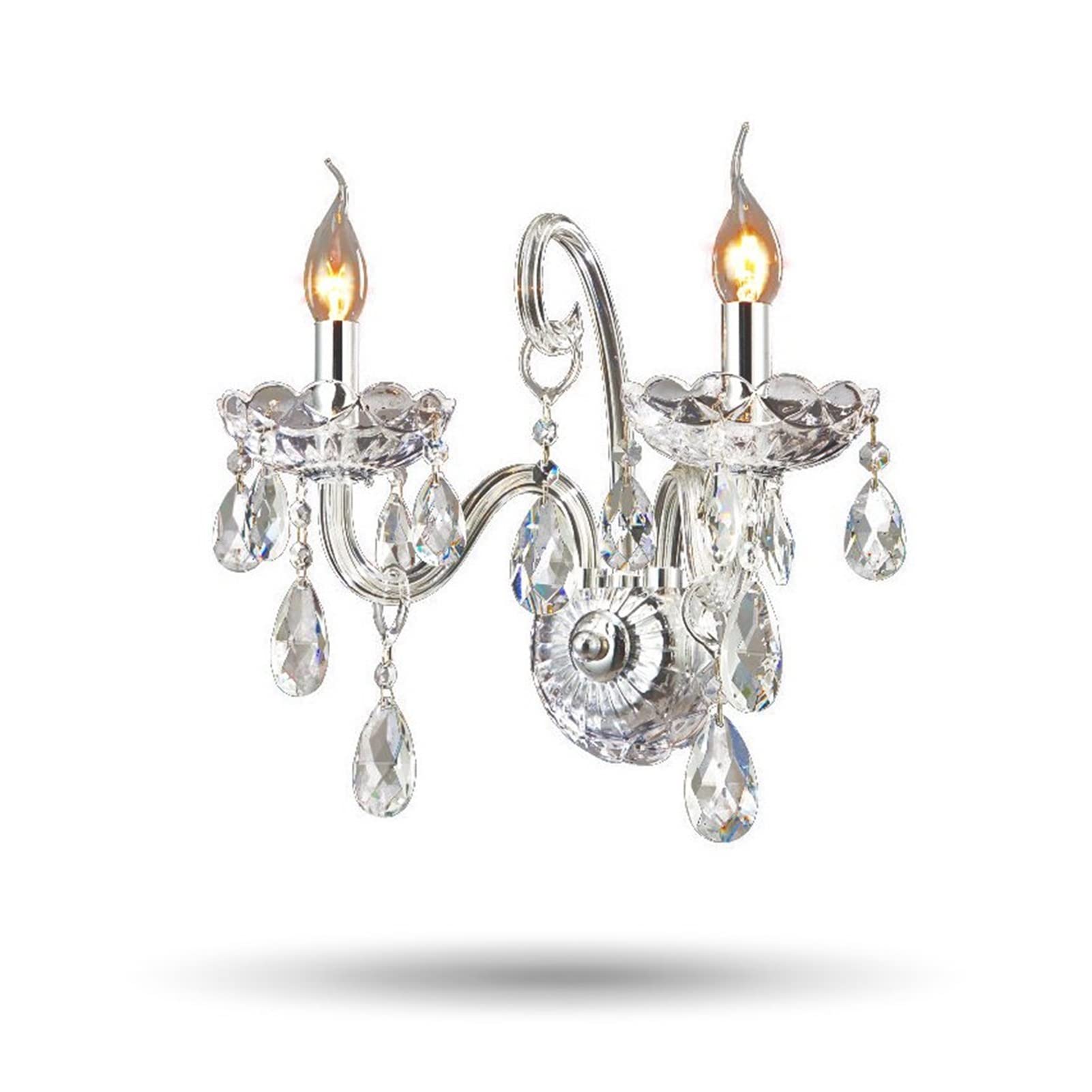 VDOQTLJT Wall lamp Luxury Sconce Lighting European Style Lights Mirror Front Lamp Bedside Crystal Bedroom LED Chandelier Ceiling