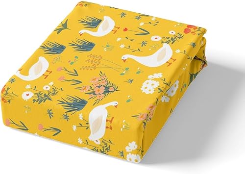 Miniatura 4 de Erosebridal Funda de edredón de flores silvestres tamaño individual, juego de ropa de cama rústica de ganso y pato para niños y niñas, funda de