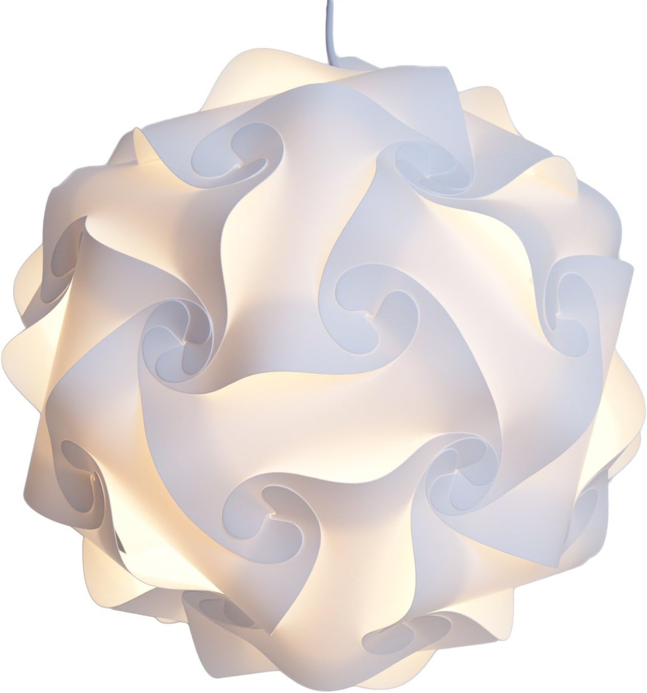 Infinity Puzzle Lights - Puzzle Lamp Shade - Modern Pendant Jigsaw Lighting (White, Small)