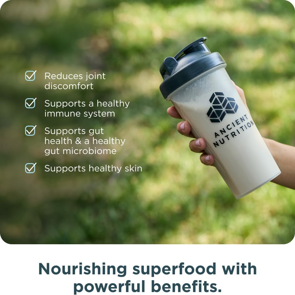 Ancient Nutrition Grass Fed, Bone Broth Protein Powder, 20g Protein, Hydrolyzed Collagen Peptides, Keto & Paleo Friendly, Supports Joint, Gut Health, Vanilla, 15 Servings image 5