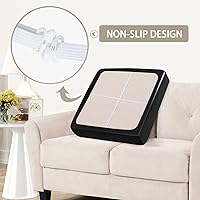 Vista 5 de SearchI Fundas de cojín elásticas de repuesto de piel sintética para sofá, caravana, cámper, impermeable, protector de muebles de exterior con parte