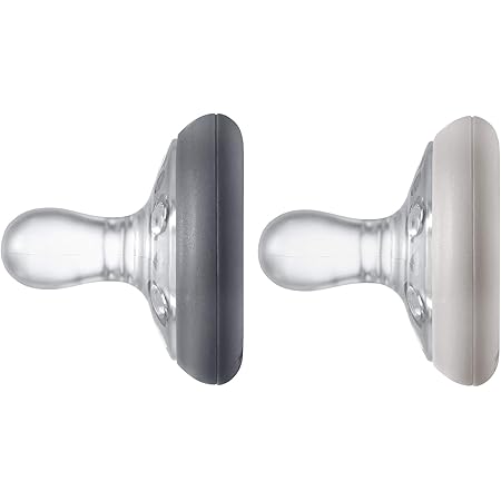 Tommee Tippee Woodland Wonders Breast-Like Pacifier | Orthodontic Silicone Nipple (6-18 Months, Slate/Cedar, 2 Count)