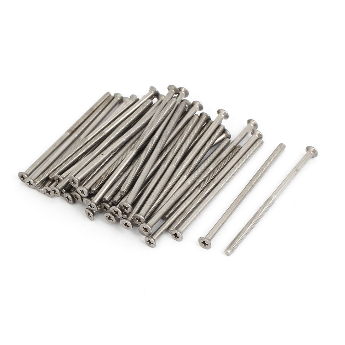 Uxcell Silver Sourcingmap M4x80mm Countersunk Flat Head Phillips Screw Bolts 50Pcs