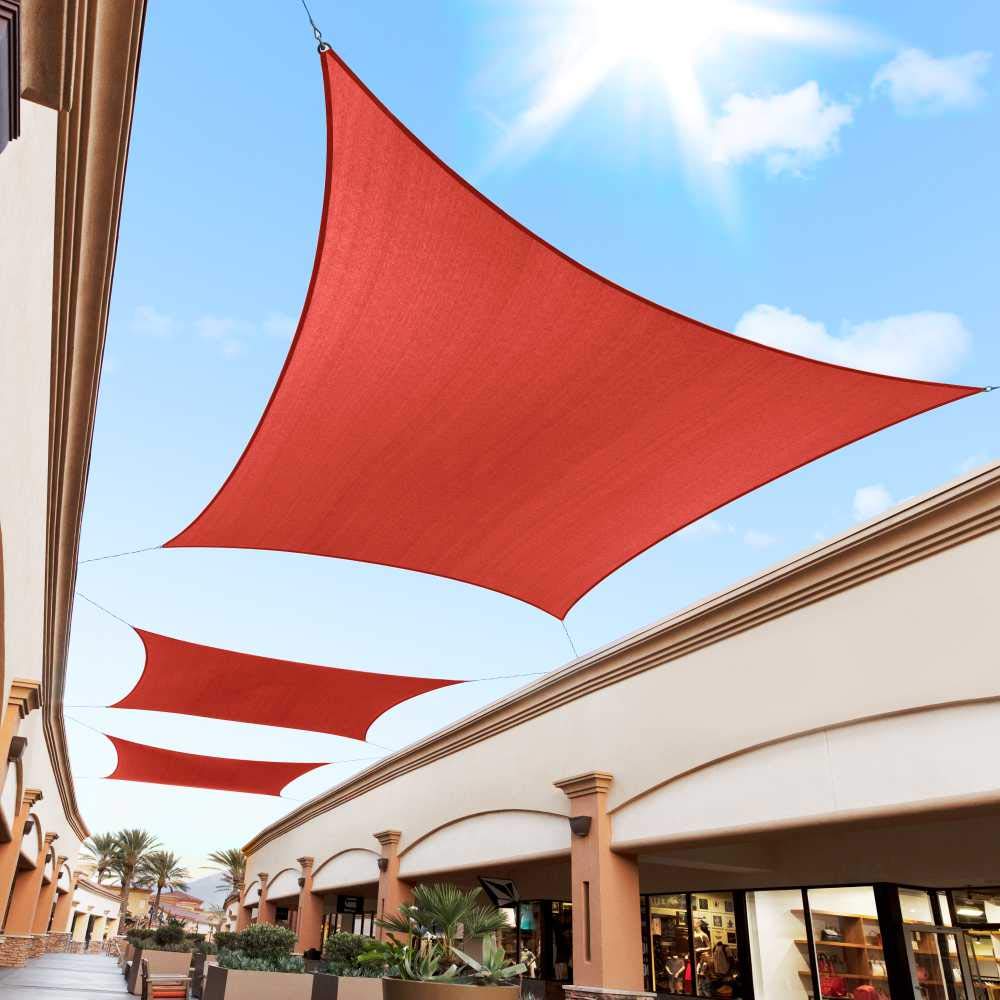 Royal Shade8' x 10' Red Rectangle Sun Shade Sail Canopy Outdoor Patio Fabric Screen Awning RTAPR0810-95% UV Blockage, Heavy Duty, Water & Air Permeable (We Make Custom Size)