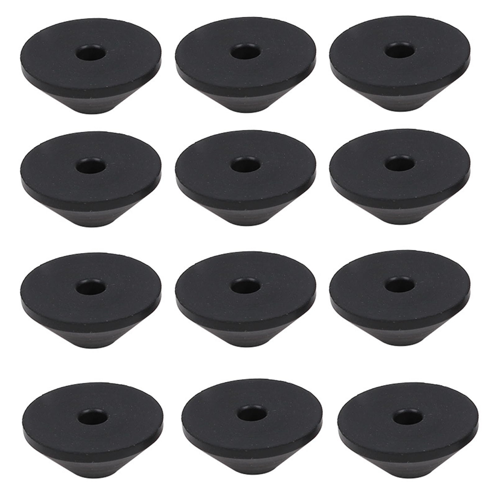 12Pcs Toilet Bolts Rubber Washers Replacement Conical Rubber Washers Water Tanks Screw Sealing Rings for Toilet Tanks Beveled Gasket