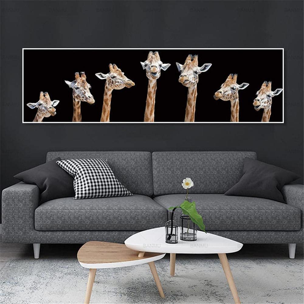 Peinture Numero Girafe Peinture Diamant 5D Complet Strass DIY 50x150