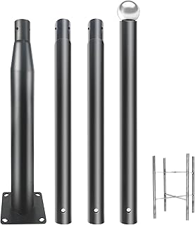 Xhmeishan Street Light Pole 13Ft, Street Light Poles for Outdoor Lighting,Solar Pole Accessory for Street, Suitable for Basketball Courts, Parking Lots, Residential Areas, Park(13FT)
