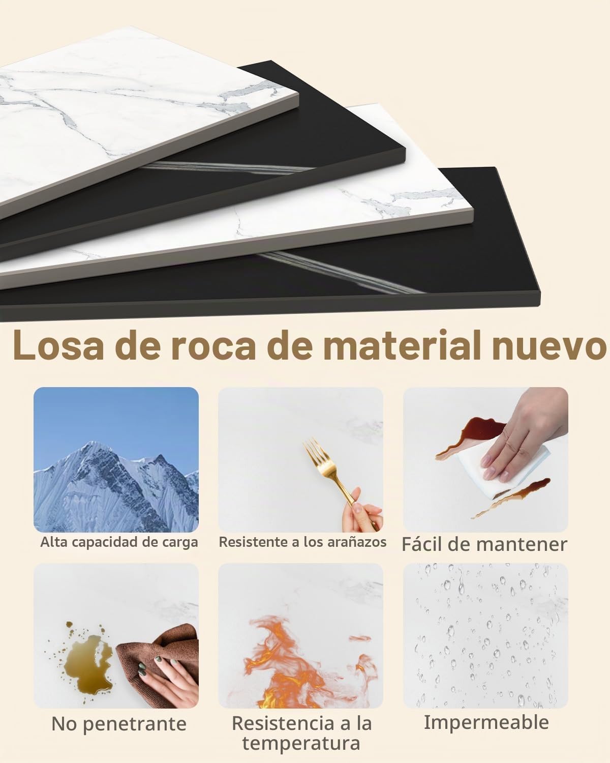 Perchero de Pie, Metal Perchas Independientes, 50x30x175 cm, Golden | Gran Colgador de Ropa Moderno Resistente con Placa Inferior de Roca Gruesa y 2 Ganchos, para Oficina, Dormitorio