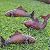 CLYB Set of 3 Garden Koi Fish Statue Antique Copper Fishes Outdoor Décor Garden Sculptures & Statues Metal Koi Fish Figurine Ornaments for Outdoors,Patio Decor,Backyard and Home Kitchen Decorations