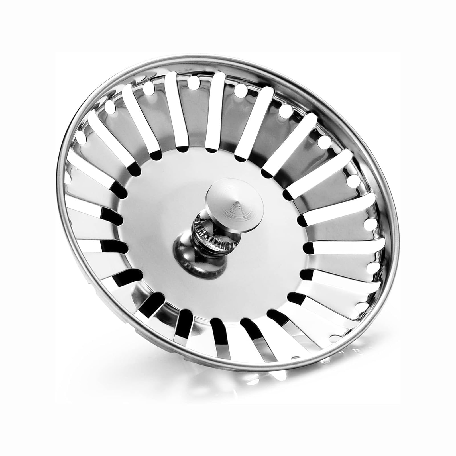 Cucina 84mm Lavello Spina Filtro Acciaio, Tappo lavello cucina, Filtro per Lavello in Acciaio Inossidabile con filtro funzione, per Cibo/Hair Catch(Lavelli Diametro Foro 84-85mm)