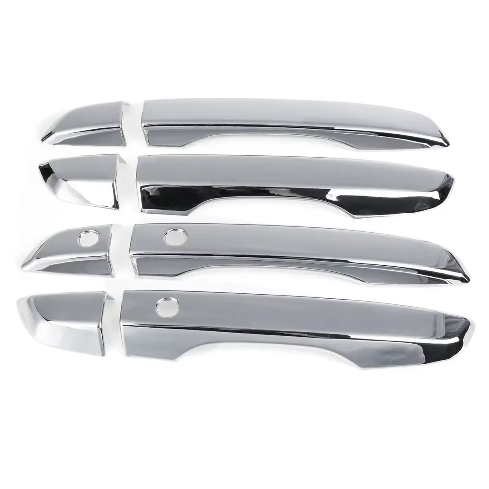WOLIIEXZ Exterior Door Handle Cap Compatible with Civic 10th Hatchback 2017 2018 2019 Carbon Glossy Black Chrome Accessories Exterior Door Handle Housing(Chrome)