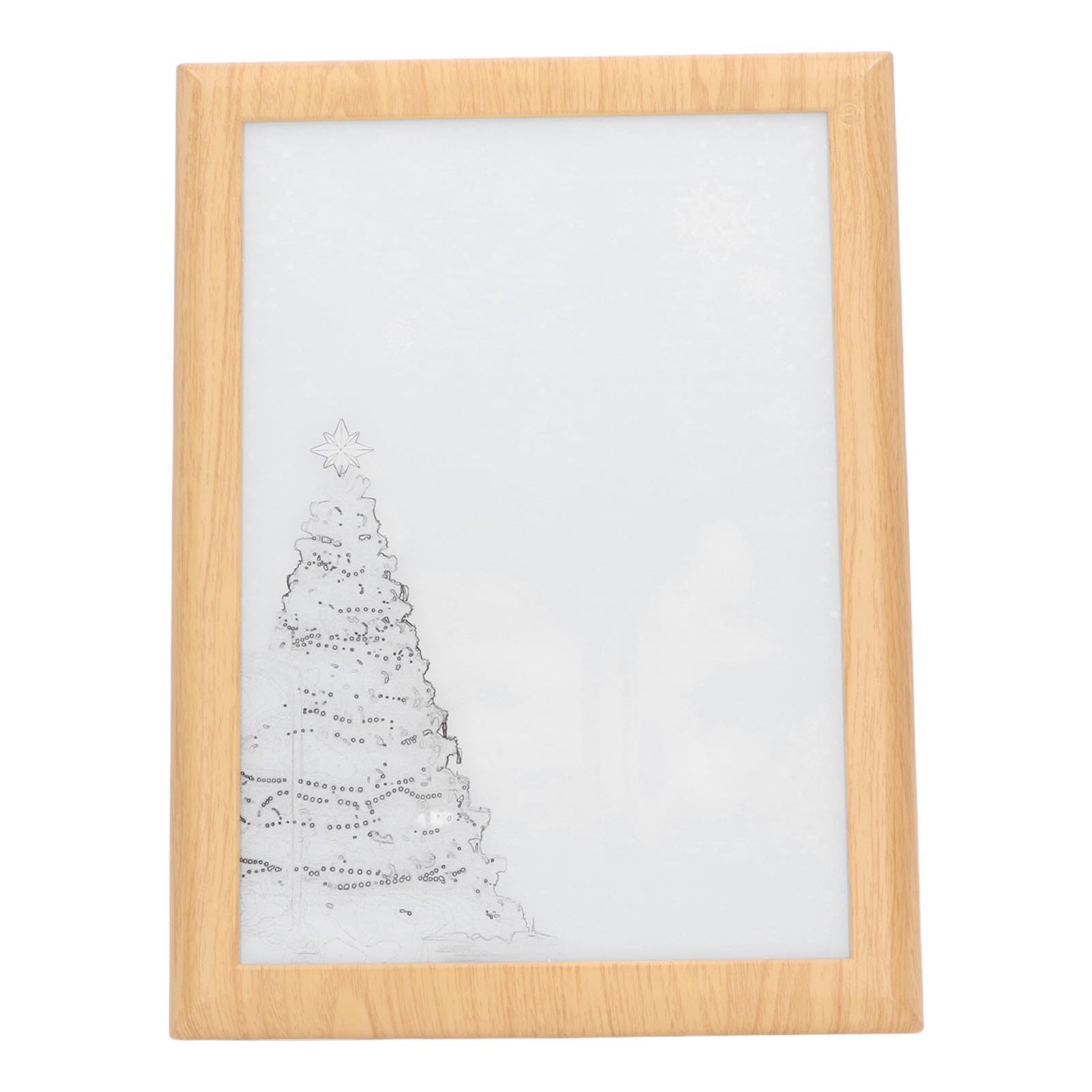 Leuchtendes Gemälde, 3 Farben Leuchtendes Bild aus Holz, LED-beleuchtete Gemälde, Weihnachtliche Beleuchtung, Wandkunst, Nachtlicht-Dekoration Für Zuhause, Schlafzimmer(Weihnachtsbaum)